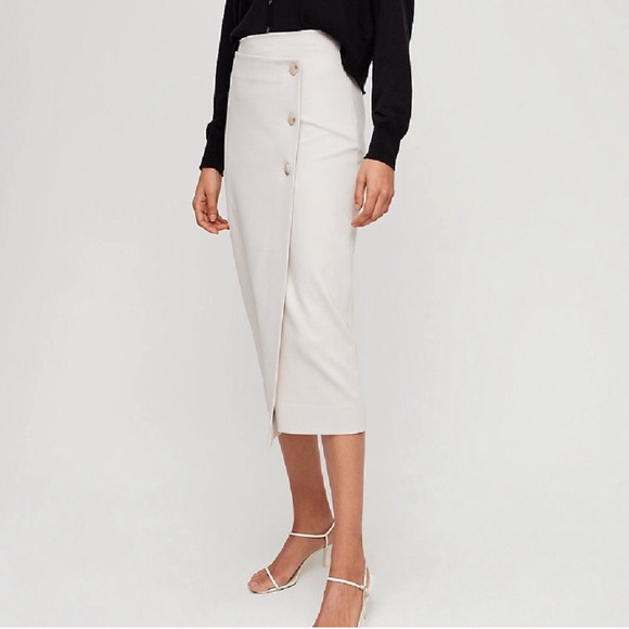 Aritzia Dresses & Skirts - Babaton • Button Up Midi Skirt